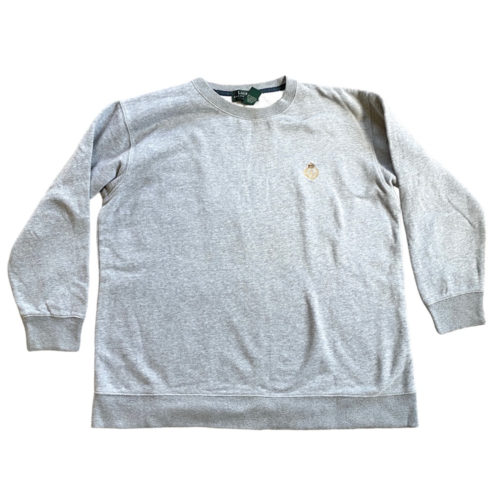 Lauren Ralph Lauren Women’s Small Petite Grey Pullover Crew Neck Sweatshirt